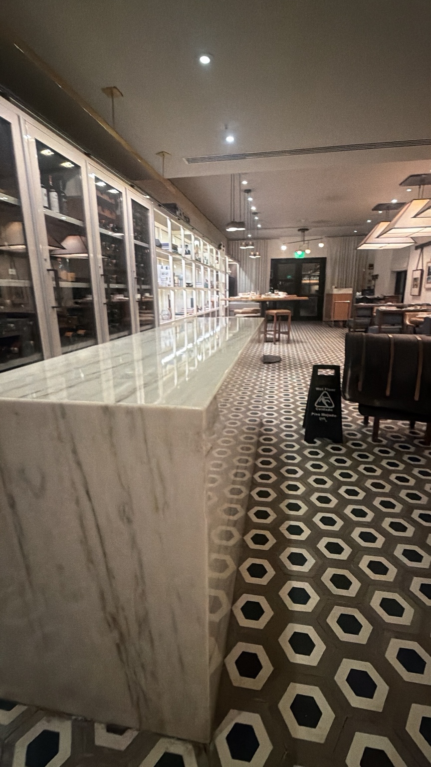 PPF protection on a commercial marble bar